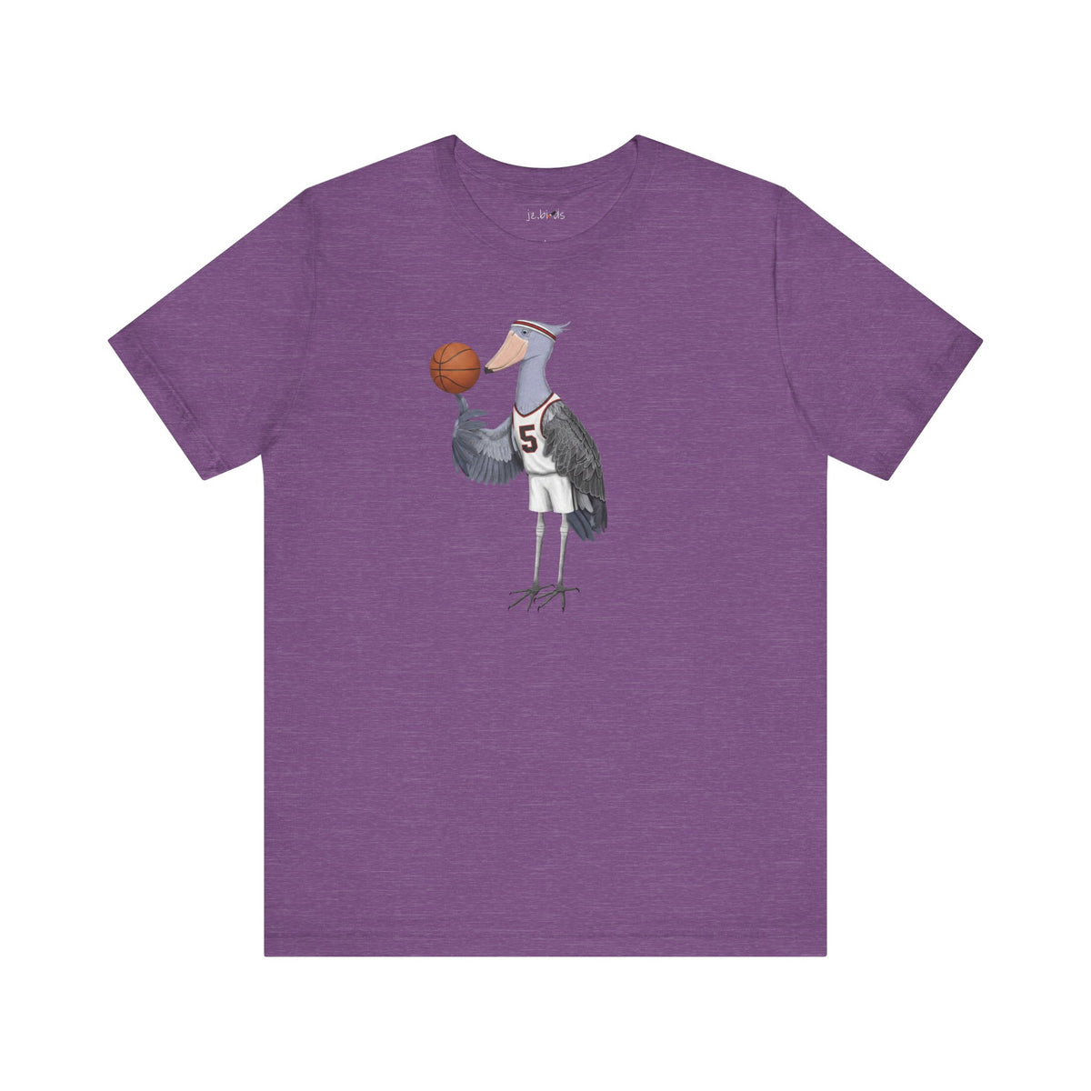 Shoebill Funny Basketball Bird T-Shirt – Unique Hoops Fan Gift – Soft, Unisex Tee for Players & Fans –