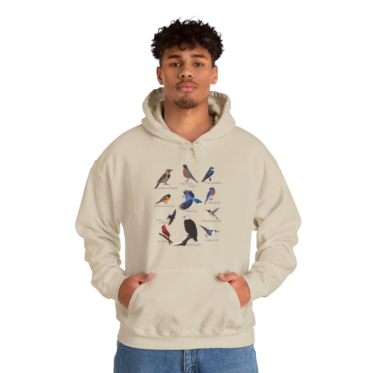 Blue Jay Cardinal Hummingbird Bald Eagle Robin Bird Hoodie