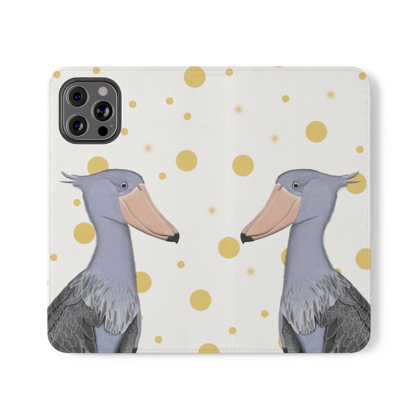 Shoebill Bird Art Phone Flip Case