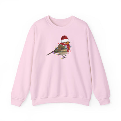 Rotkehlchen Weihnachts-Sweatshirt | Unisex Vogel Sweater für Vogelfreunde & Vogelbeobachter