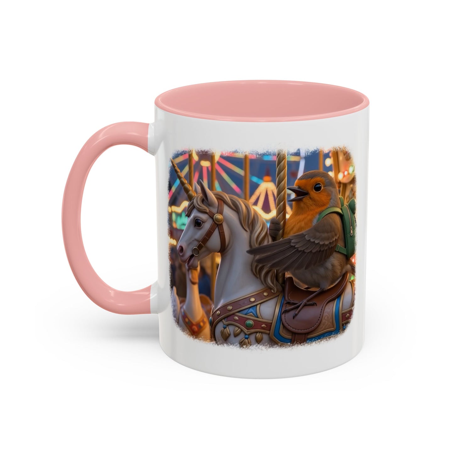 Robin Rosi Unicorn Carousel Premium Mug for Bird Lovers