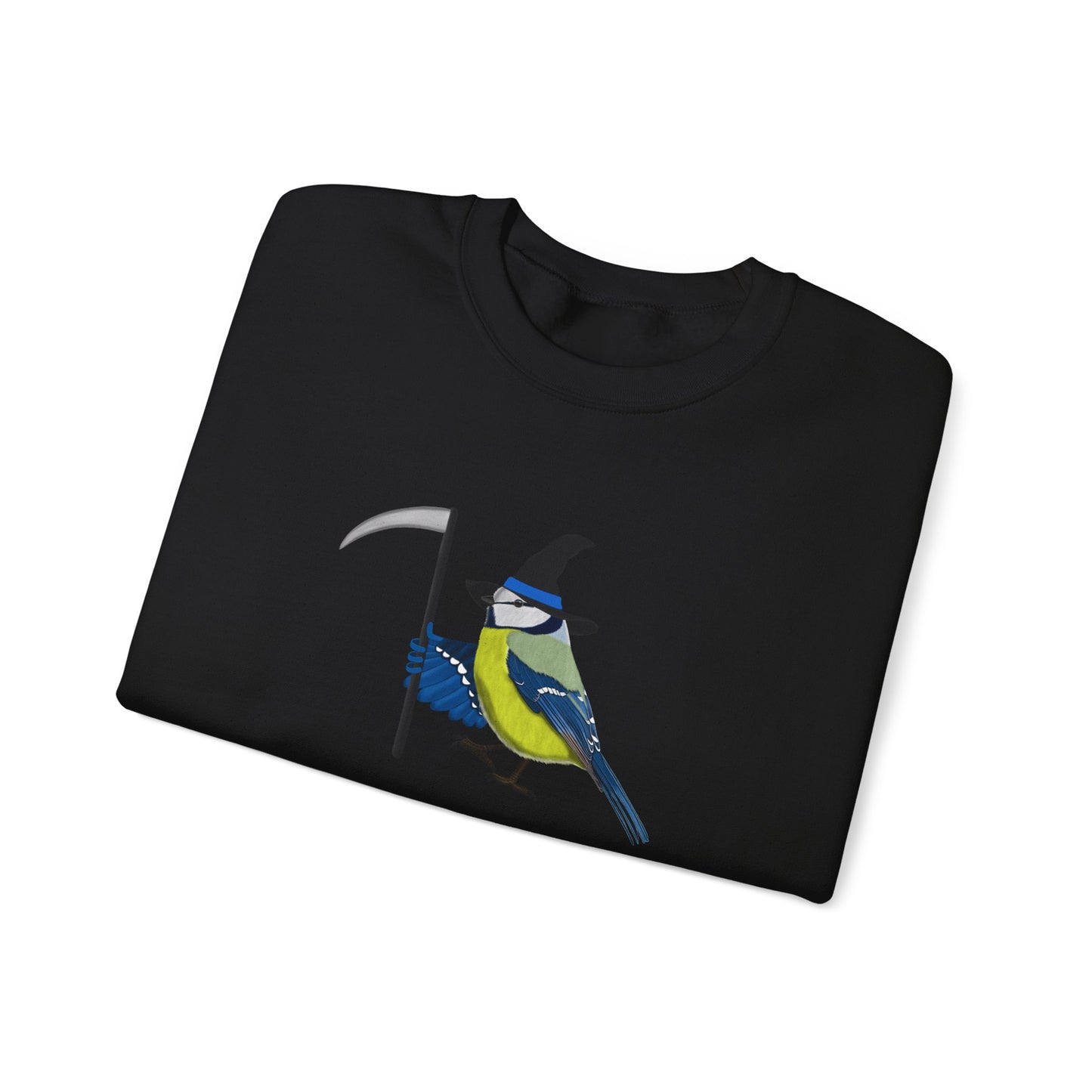 Blue Titmouse Halloween Birds Witch Birdwatcher Sweatshirt