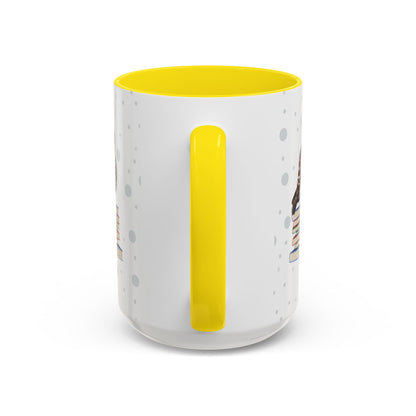 Cute Owl on Books Teacher Mug – Two-Tone Classroom Coffee Cup