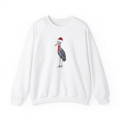 Shoebill with Christmas Hat Bird Birdwatcher Sweatshirt