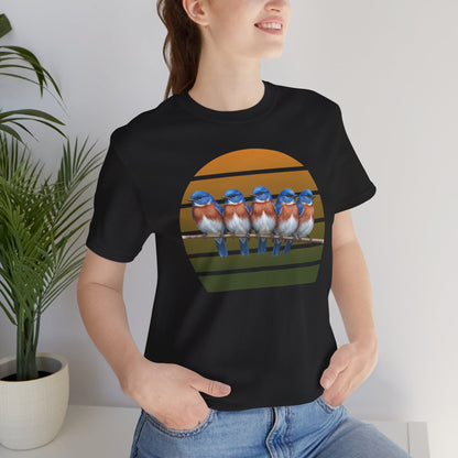 Bluebird Premium T-Shirt | Unique Birdwatcher & Birder Gift by jz.birds