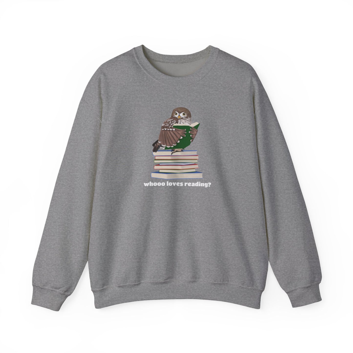 Whooo Loves Reading Owl Teacher Sweatshirt – Cozy Librarian & Book Lover Crewneck