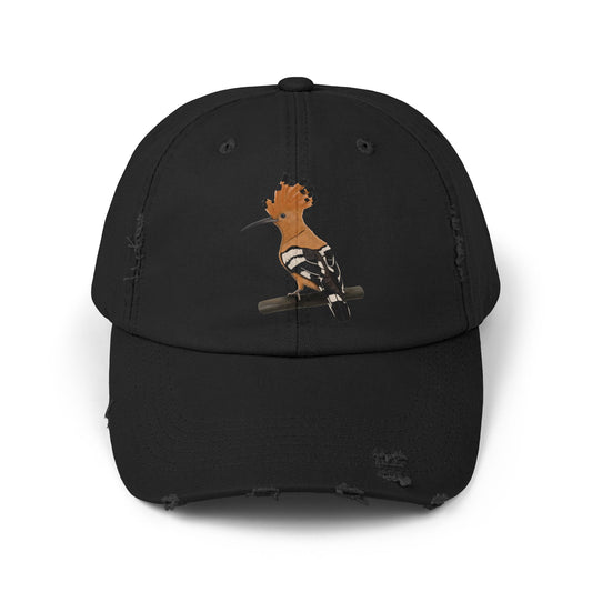 Hoopoe Bird Art Distressed Cap