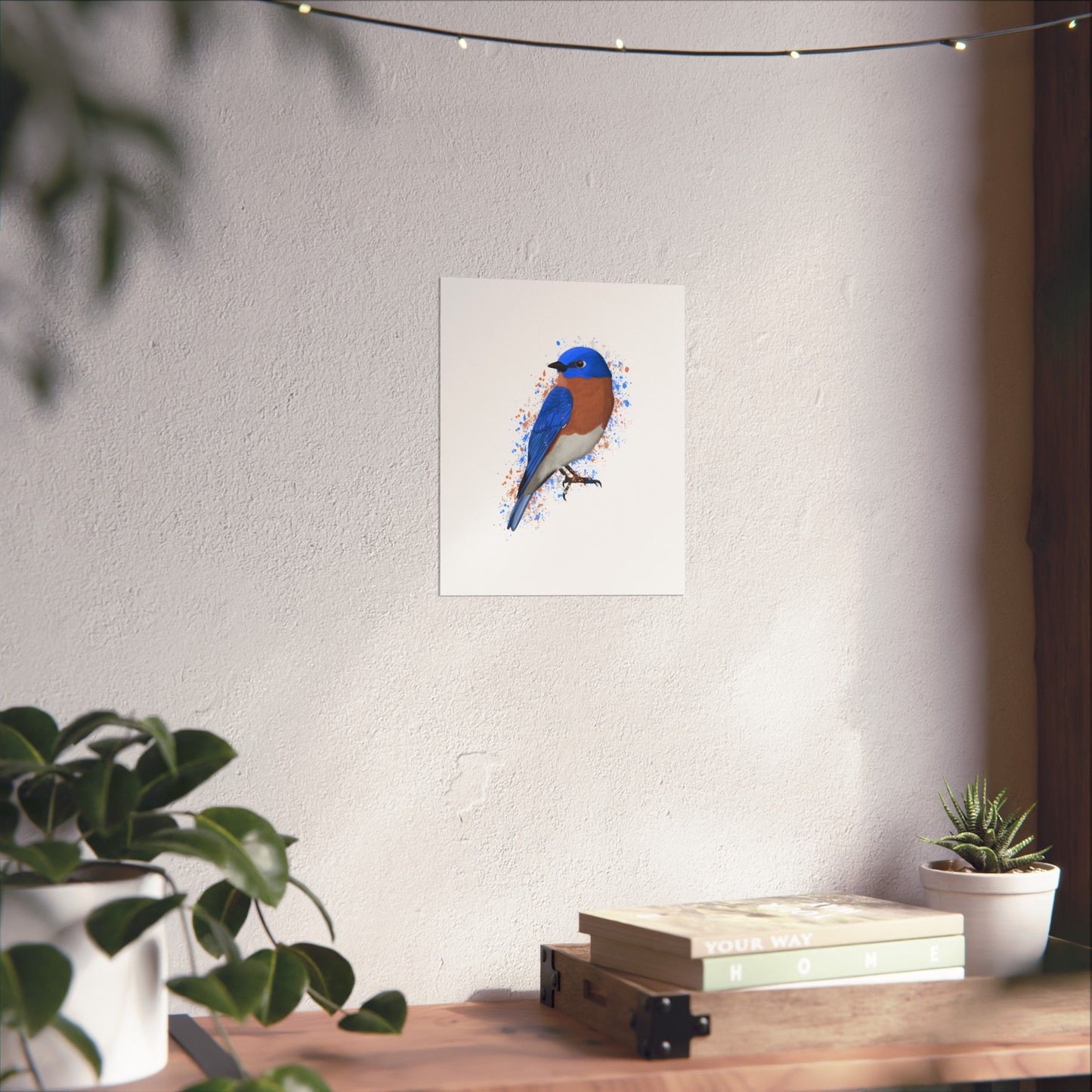 Bluebird Bird Artwork Matte Poster