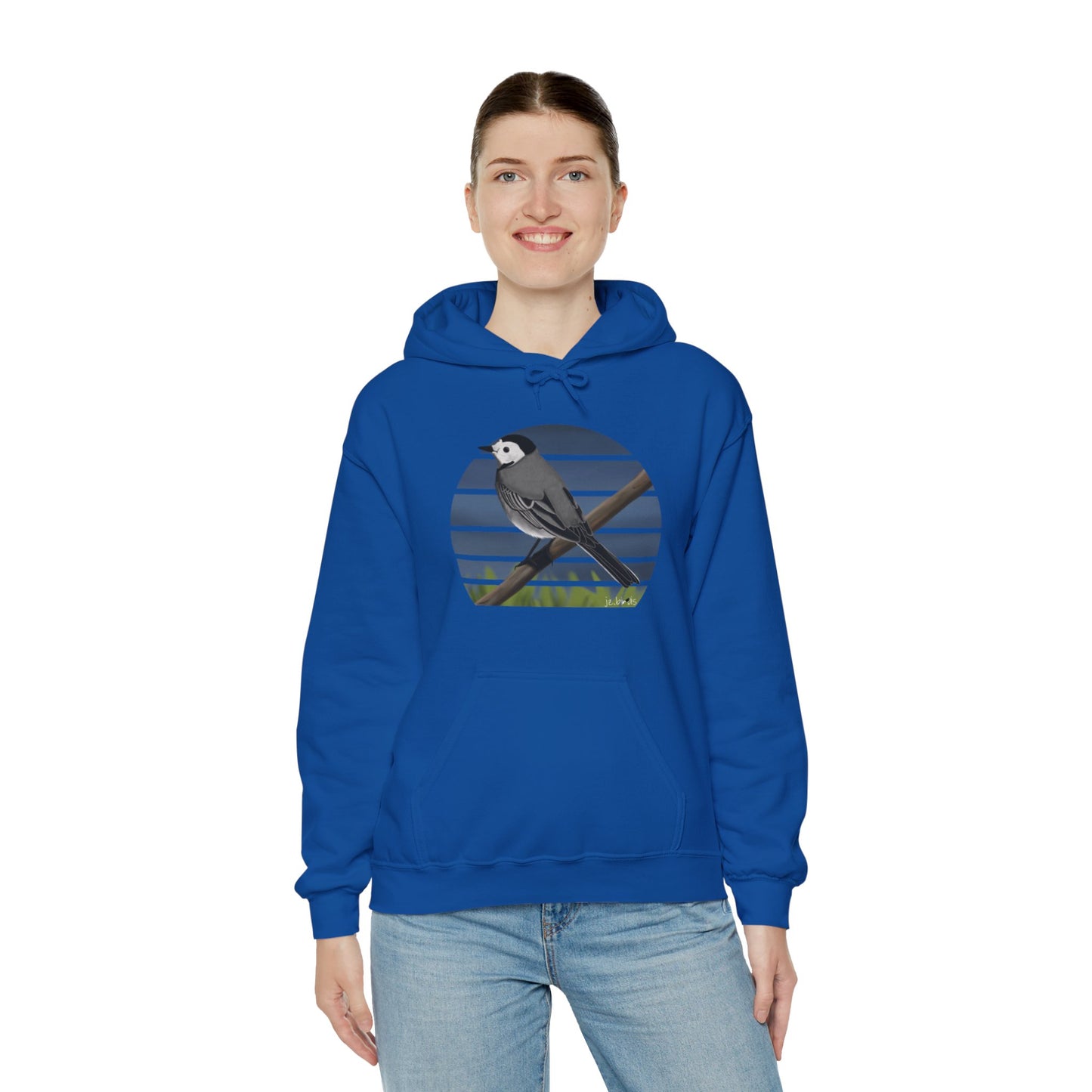 White Wagtail Bird Hoodie