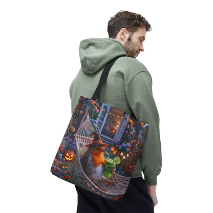Robin Rosi Halloween Hammock Tote Bag for Spooky Season and Cozy Fall Lovers