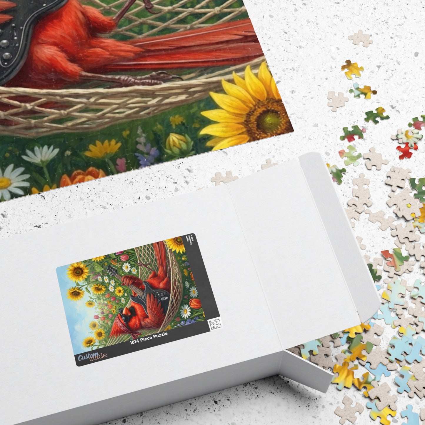 Chordinal the Rocking Bird Jigsaw Puzzle | Sunflower Hammock Premium Lover Gift (110 - 1014 Pieces) – adult animal