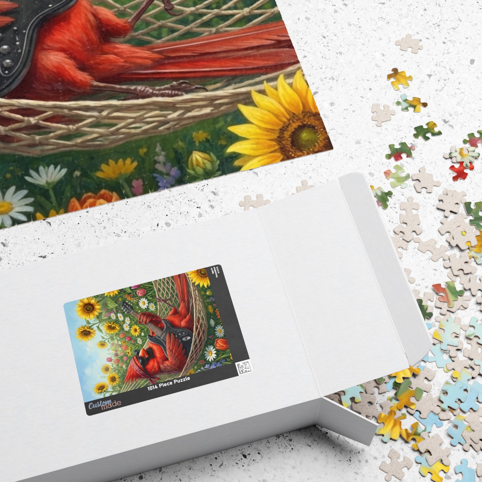 Chordinal the Rocking Bird Jigsaw Puzzle | Sunflower Hammock Premium Lover Gift (110 - 1014 Pieces) – adult animal