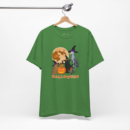 Baltimore Oriole Robin Shoebill with Cat and Bunny Halloween Bird T-Shirt