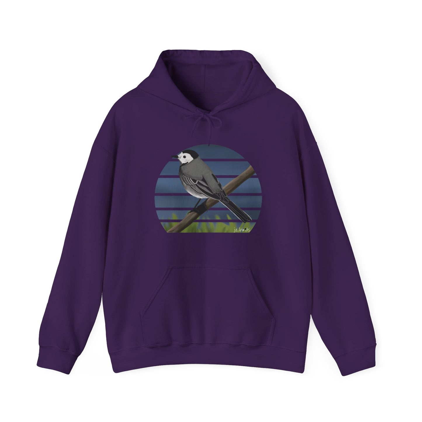 White Wagtail Bird Hoodie