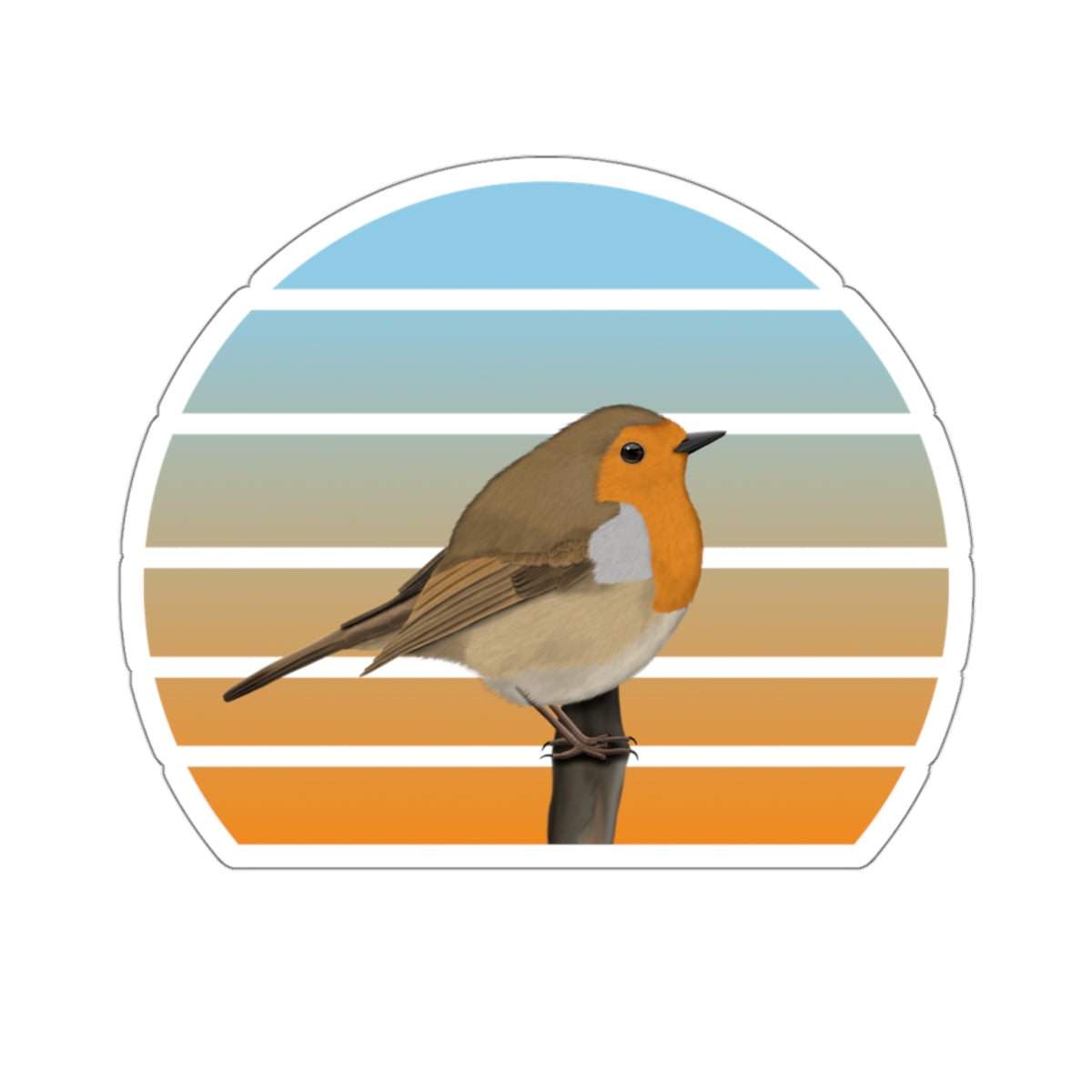 European Robin Bird Sticker