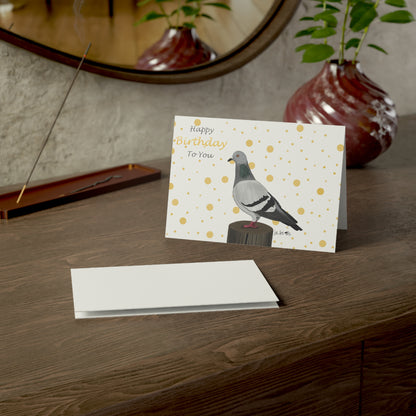 Pigeon Birthday Card – Premium Matte Bird Greeting Card