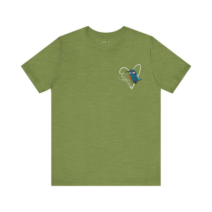 Kingfisher Heart Birdwatcher Bird T-Shirt