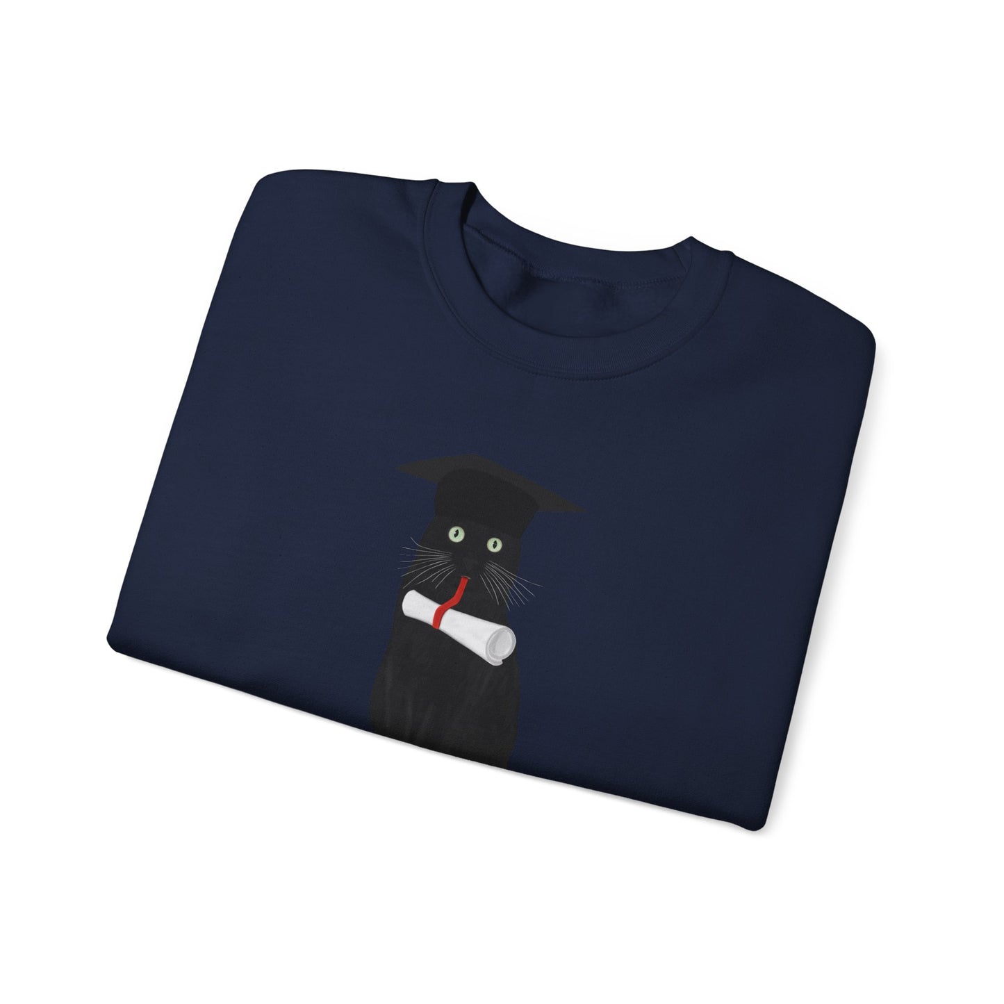 Black Cat Graduate Cat Lover Graduation Sweatshirt