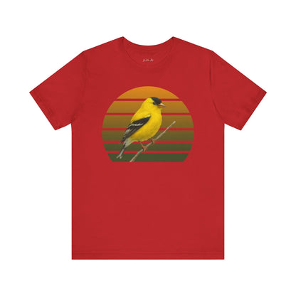 American Goldfinch T-Shirt | Unisex Retail Fit Bird Lover Tee | Wildlife Birder Gift
