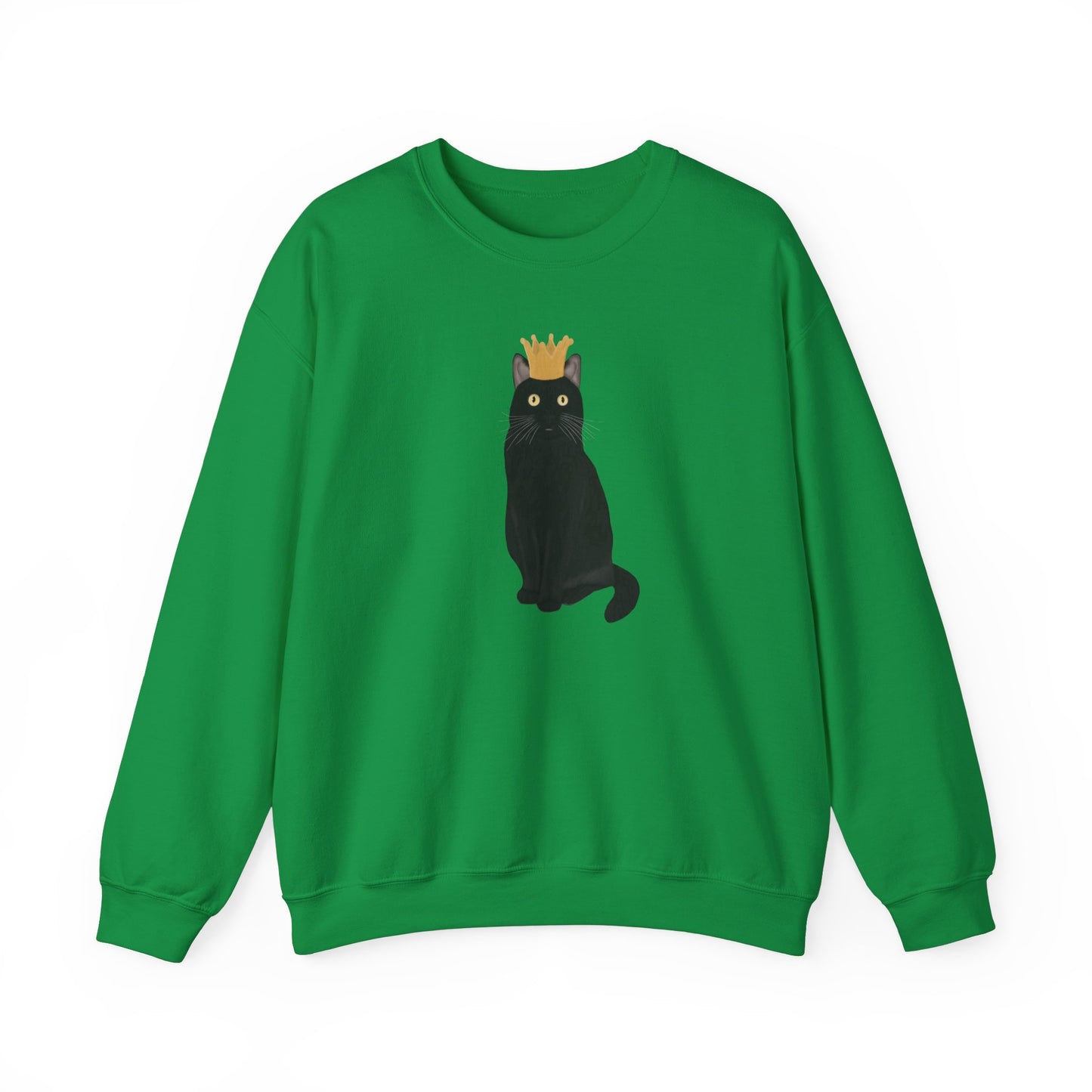 Black Cat with Crown Cat Lover Sweatshirt