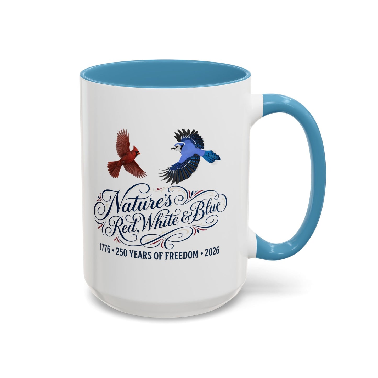 Cardinal & Blue Jay America 250 Mug | Red, White & Blue Ceramic Cup