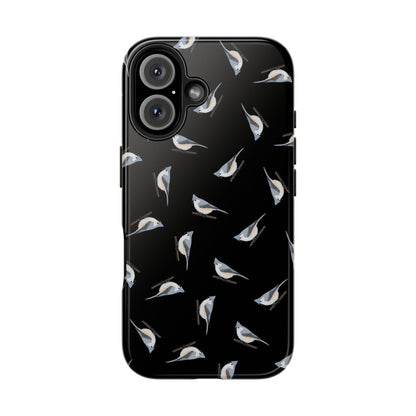 Tufted Titmouse iPhone Case Black – Premium Tough Phone Cover for Bird Lovers
