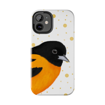 Baltimore Oriole Bird Art Tough Phone Case White