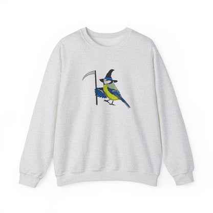 Blue Titmouse Halloween Birds Witch Birdwatcher Sweatshirt