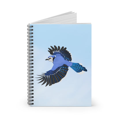 Blue Jay Bird Birdlover Spiral Notebook Ruled Line 6" x 8"