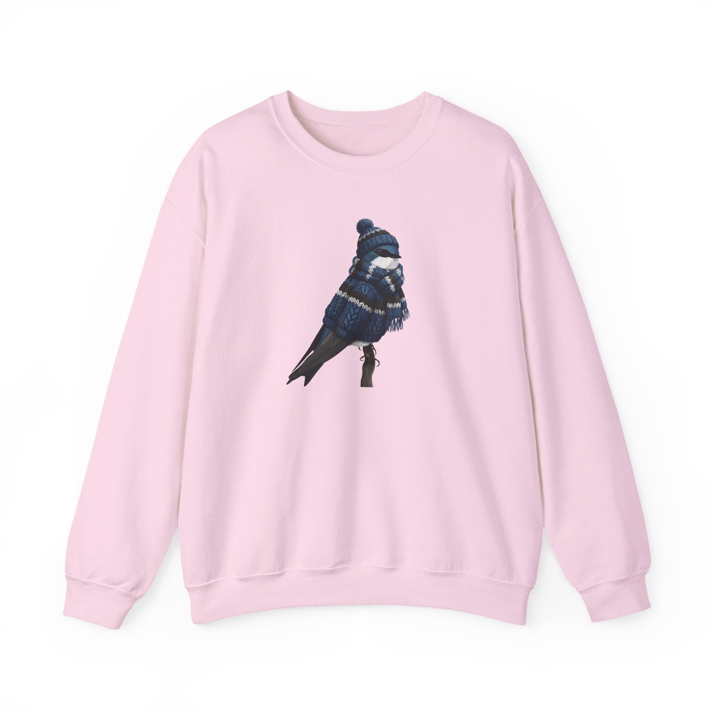 Tree Swallow Winter Sweatshirt | Bird Watcher Crewneck | Unisex Songbirds Wearing Knit Gift for Bird Lovers