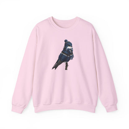 Tree Swallow Winter Sweatshirt | Bird Watcher Crewneck | Unisex Songbirds Wearing Knit Gift for Bird Lovers