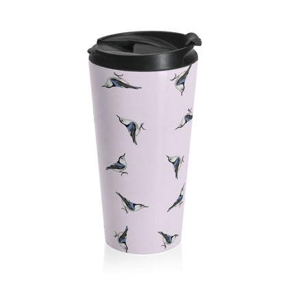 White-breasted Nuthatch and Tern Tumbler – 15oz bird style