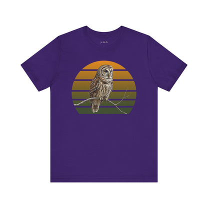 Barred Owl T-Shirt | Unisex Retail Fit Bird Lover Tee | Wildlife Birder Gift