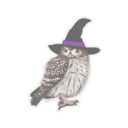 Owl Halloween Witch Hat Bird Sticker