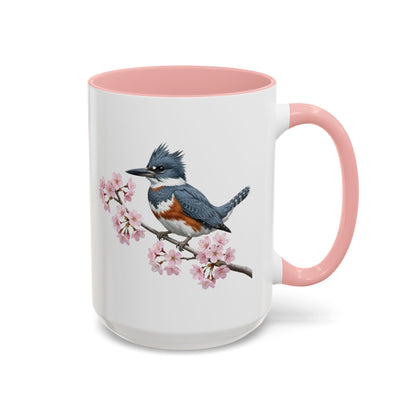 Belted Kingfisher Mug in Pink
