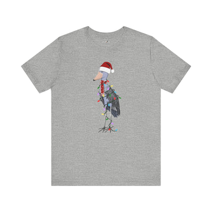 Shoebill with Fairy Lights Christmas Bird T-Shirt