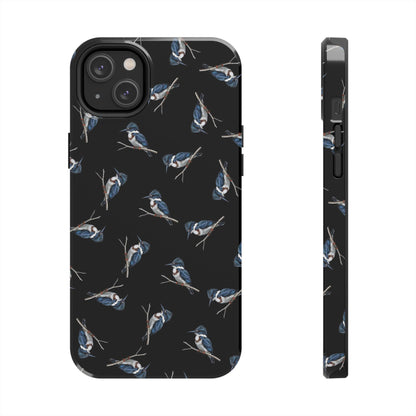 Belted Kingfisher iPhone Case Black – Premium Tough Phone Cover for Bird Lovers