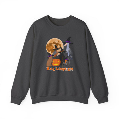 Robin Shoebill Rabbit with Cat and Bunny Halloween Bird Sweatshirt