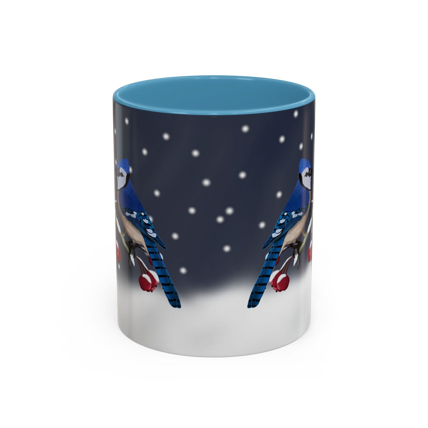 Blue Jay and Cardinal Bird Coffee Mug | Ceramic Christmas Gift for Bird Lovers