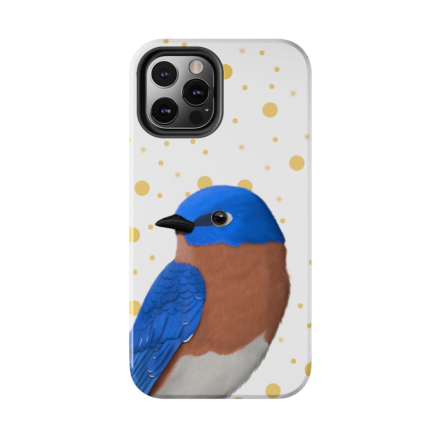 Bluebird Bird Art Tough Phone Case White