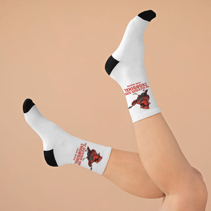 The Chordinal Socks – Cardinal Guitarist Crew Socks – Funny Band Merch