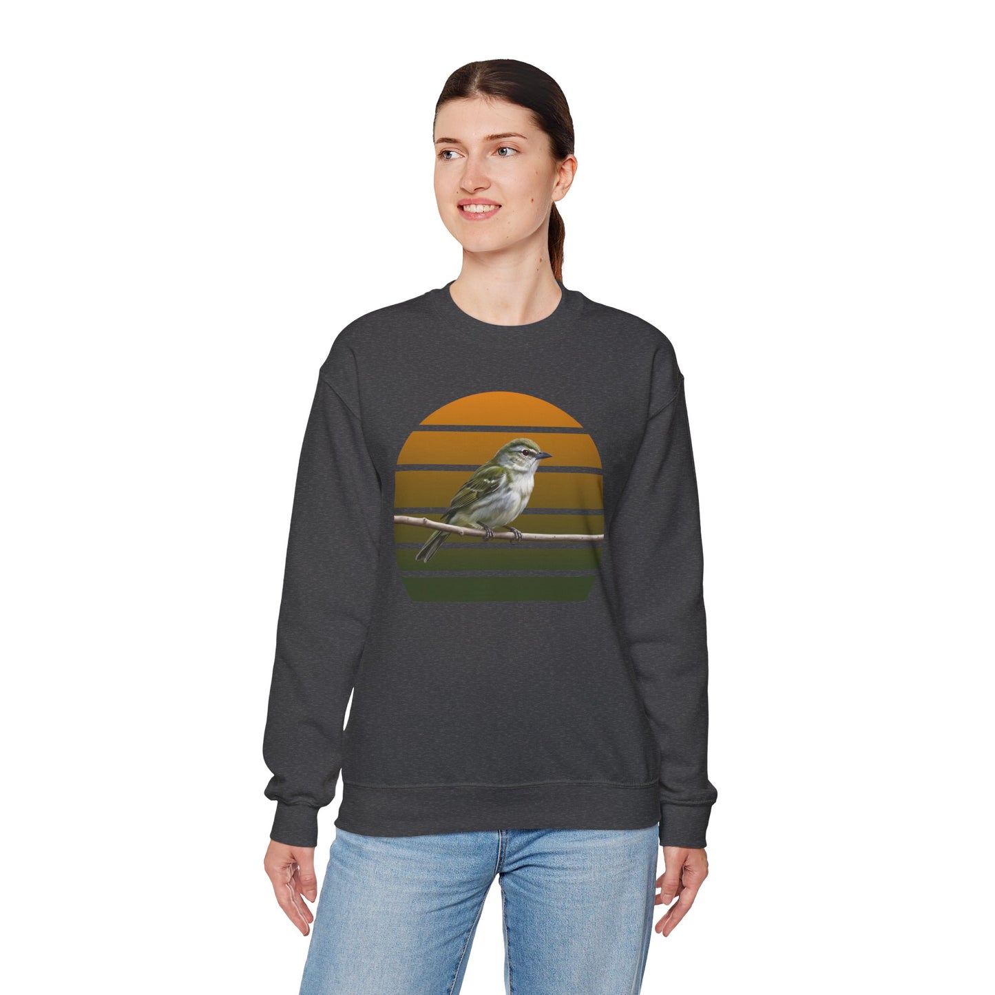 Red-Eyed Vireo Sweatshirt | Songbird Crewneck | Unique Birder Gift | Unisex Wildlife Pullover