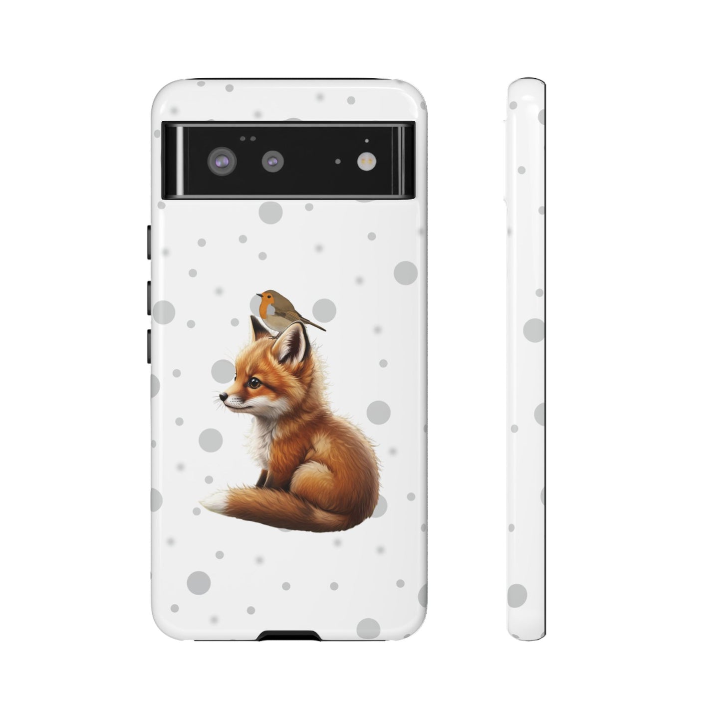 Rotkehlchen mit Fuchs iPhone & Google Pixel Tiermotiv Handyhülle - Tierisch guter Schutz