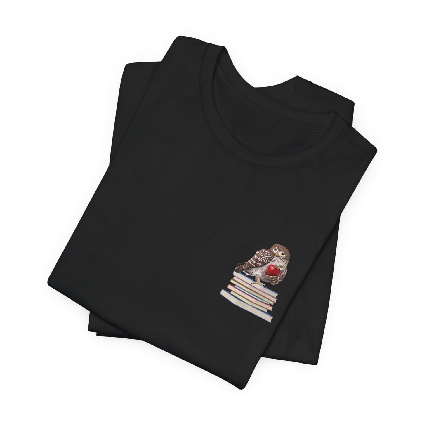 Cute Owl on Books Teacher Shirt – Back to School Red Apple Aesthetic