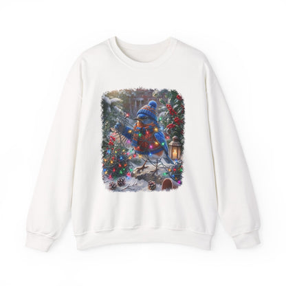 Eastern Bluebird Christmas Sweatshirt – Tangled Lights Winter Crewneck