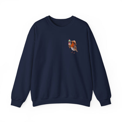 Robin Rosi Ice Cream Pocket Premium Sweatshirt for Bird Lovers