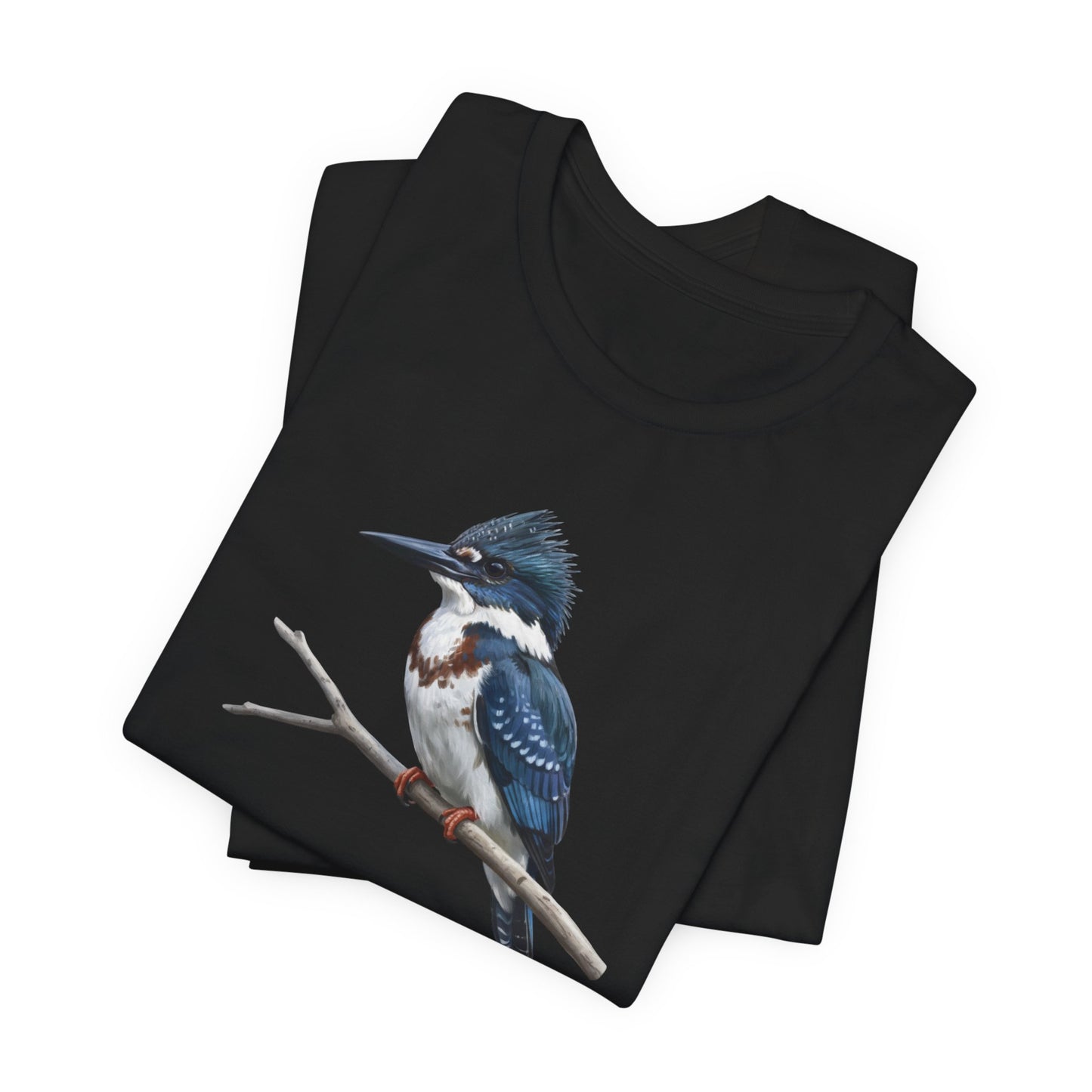 Belted Kingfisher T-Shirt | Unisex Bird Lover Tee | Wildlife Bird Watcher Gift