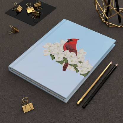 Cardinal Bird Hardcover Journal 150 Pages 5.75"x8" for Bird Enthusiasts & Birdwatchers