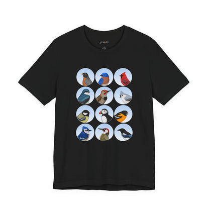 Birds T-Shirt Bluebird Cardinal Blue Jay Robin Bird Watcher Bird Lover