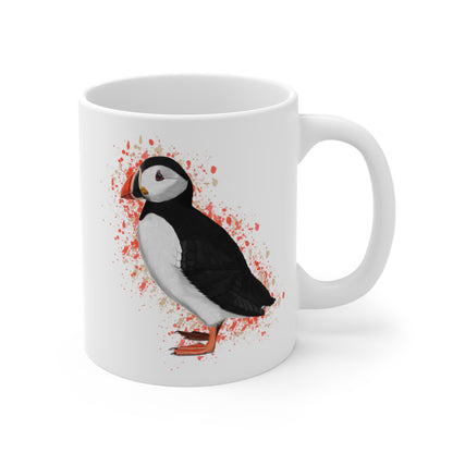 Puffin Bird Ceramic Mug 11oz White